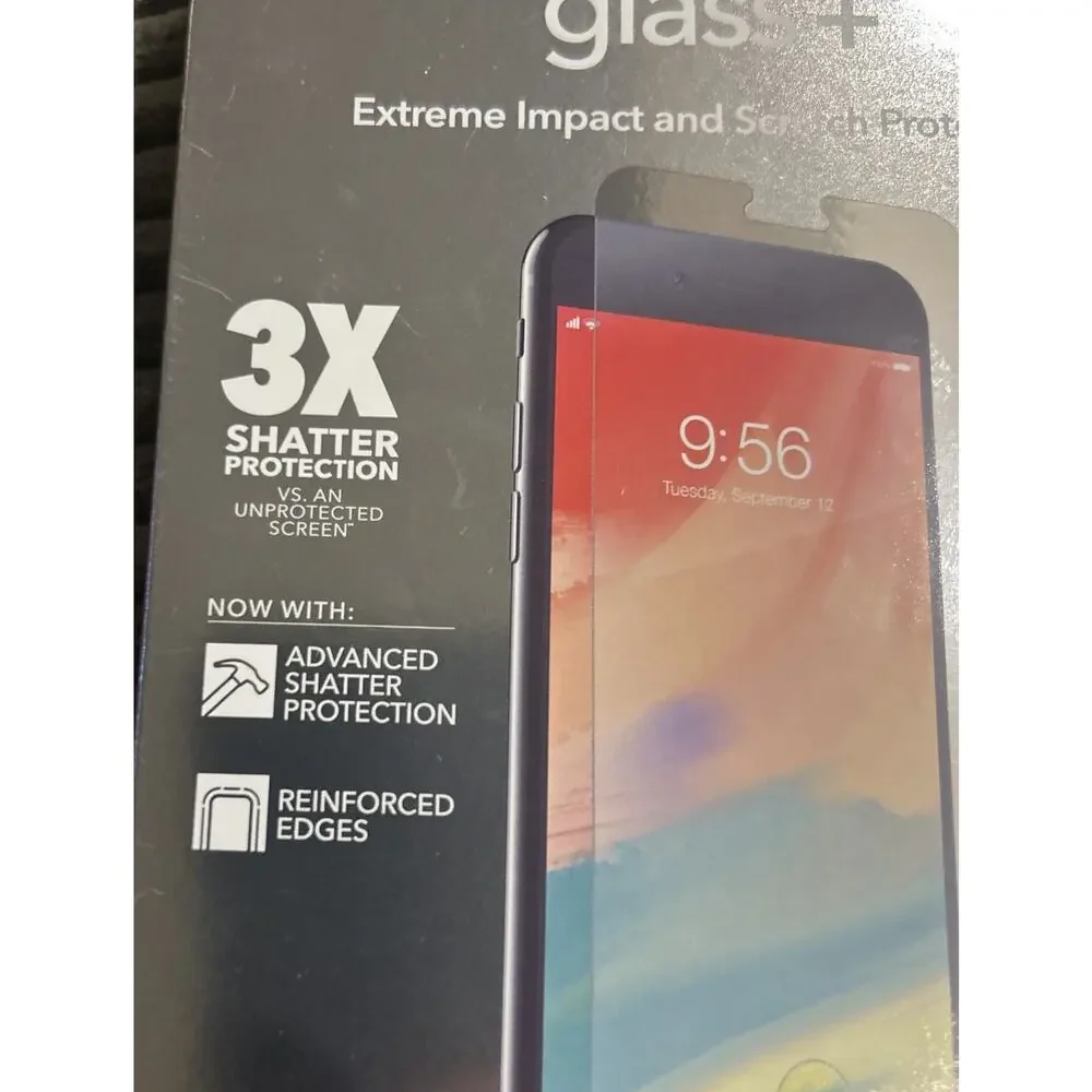 ZAGG Glass + for Iphone 8 Plus 7 Plus 6s Plus 6 Plus (New in Original Box)